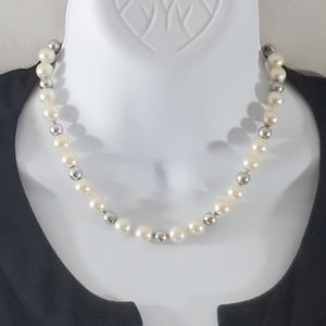 Vintage 8.5" Short Strand Off White Faux Pearls